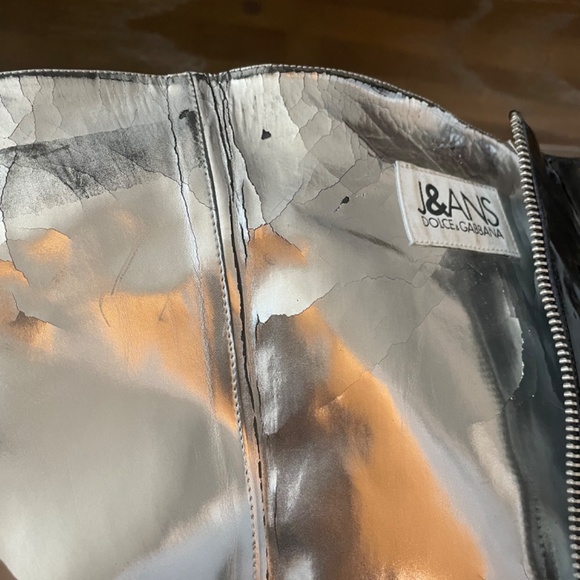 VINTAGE J&ANS DOLCE &GABBANA BlackPatent Leather Boots from 90’s - Picture 13 of 14